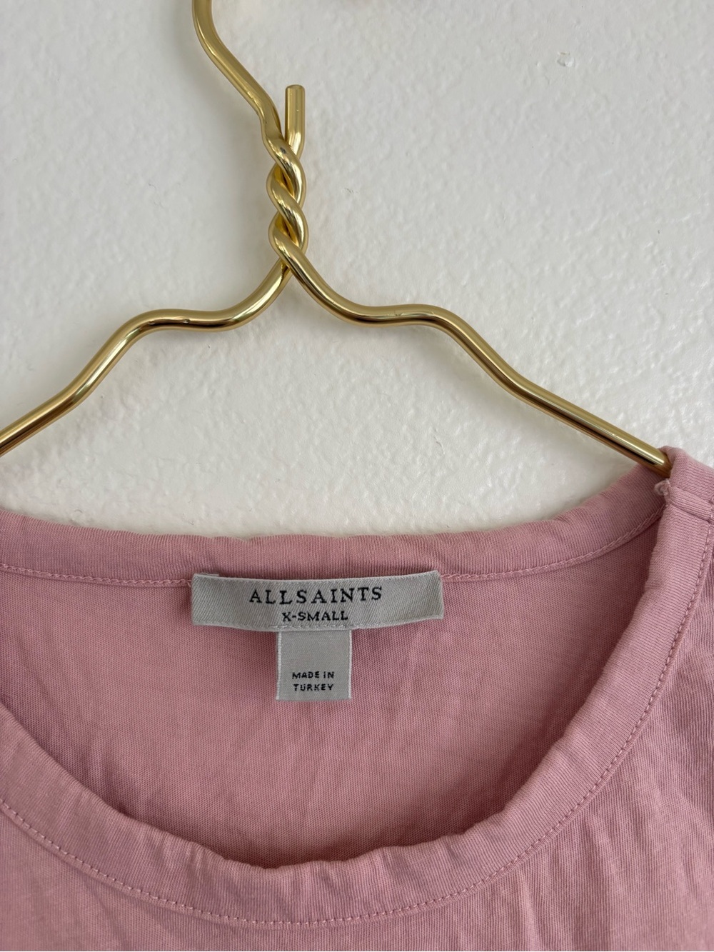 All Saints Pink Logo Short Sleeve Tee - Picture 2 of 4
